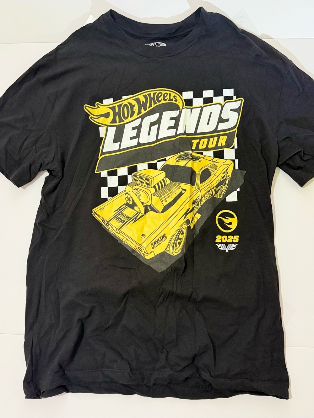 Hot Wheels Legends‎ Tour 2025 Black Short Sleeve Graphic Tee